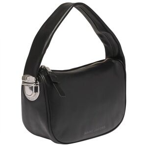 Rare Marc Jacobs Pushlock Mini Hobo Bag Black Leather Small Designer Shoulder
